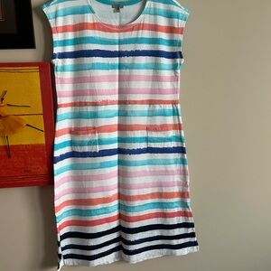 Talbots Summer Dress with Colorful Stripes